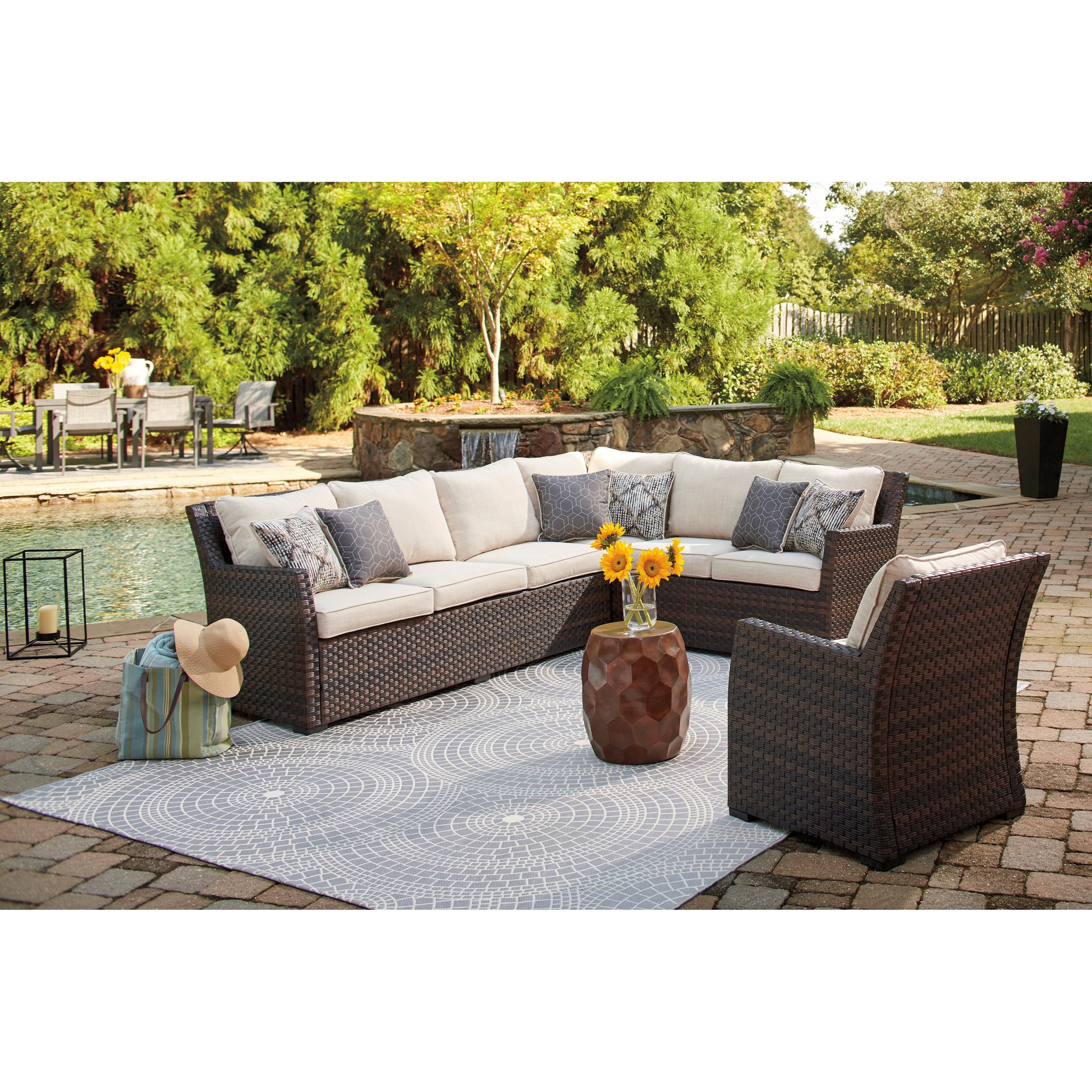 2 piece outdoor hotsell sectional